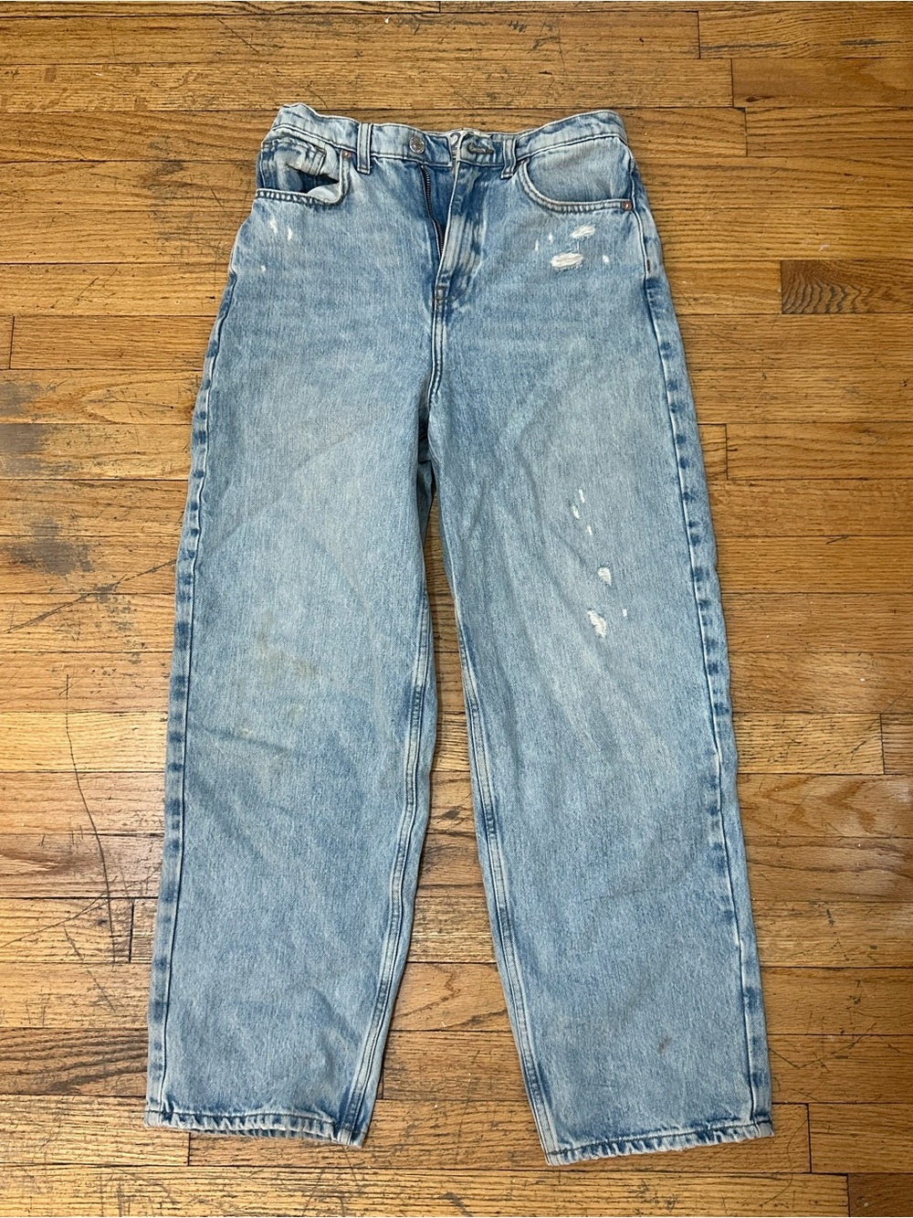 Free People Women’s Light Blue Denim Jeans - Classic Straight Fit